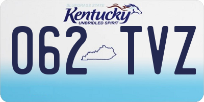KY license plate 062TVZ