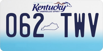 KY license plate 062TWV