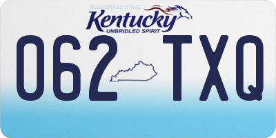 KY license plate 062TXQ