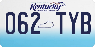 KY license plate 062TYB