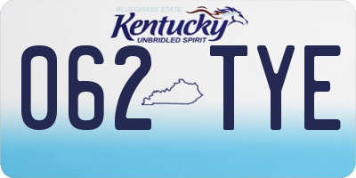 KY license plate 062TYE