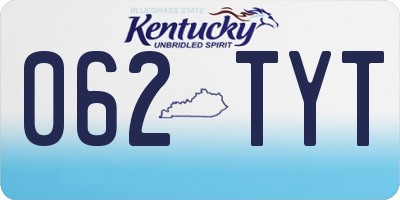KY license plate 062TYT