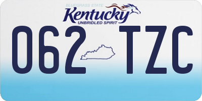 KY license plate 062TZC