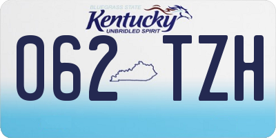 KY license plate 062TZH