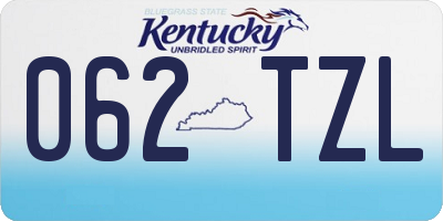 KY license plate 062TZL