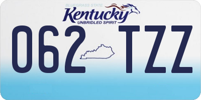KY license plate 062TZZ