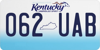 KY license plate 062UAB