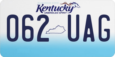 KY license plate 062UAG