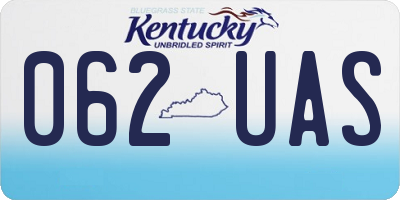 KY license plate 062UAS