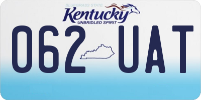 KY license plate 062UAT