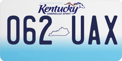 KY license plate 062UAX