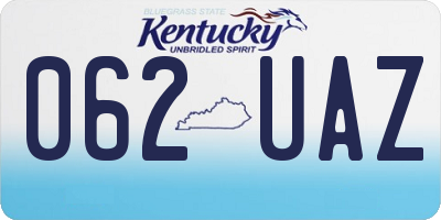KY license plate 062UAZ
