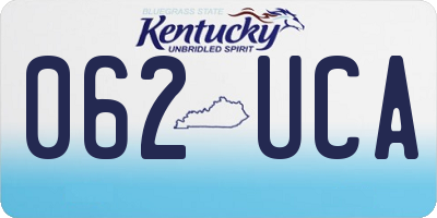 KY license plate 062UCA
