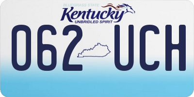 KY license plate 062UCH