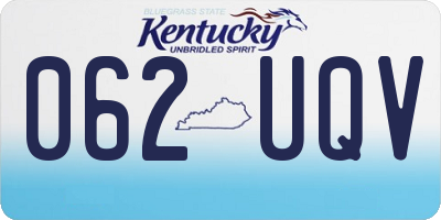 KY license plate 062UQV