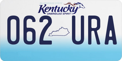KY license plate 062URA