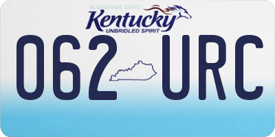KY license plate 062URC