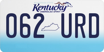 KY license plate 062URD