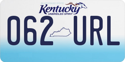 KY license plate 062URL