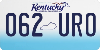 KY license plate 062URO
