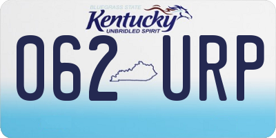 KY license plate 062URP