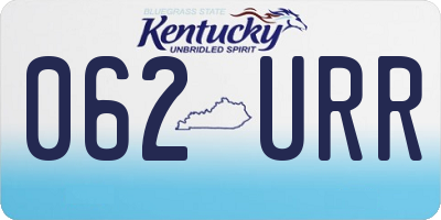 KY license plate 062URR