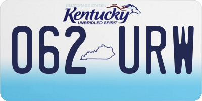KY license plate 062URW