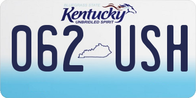 KY license plate 062USH