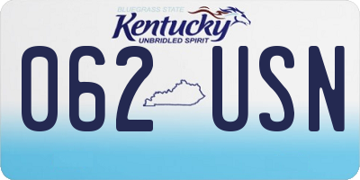 KY license plate 062USN