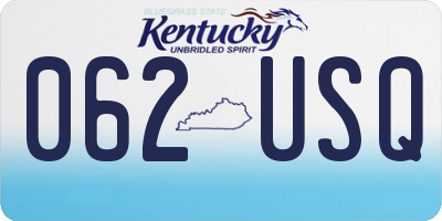 KY license plate 062USQ
