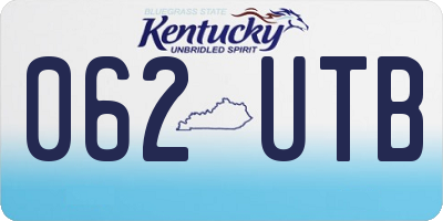 KY license plate 062UTB