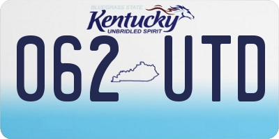 KY license plate 062UTD