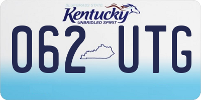 KY license plate 062UTG