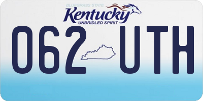 KY license plate 062UTH
