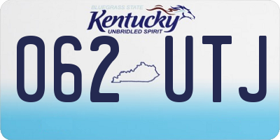 KY license plate 062UTJ