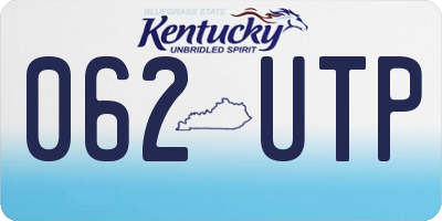 KY license plate 062UTP