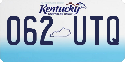 KY license plate 062UTQ