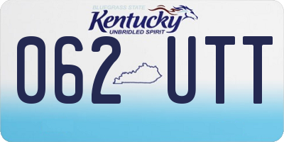 KY license plate 062UTT