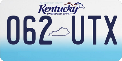KY license plate 062UTX