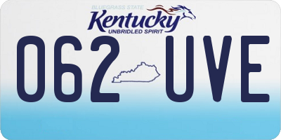 KY license plate 062UVE