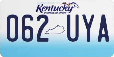 KY license plate 062UYA