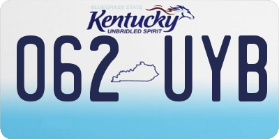 KY license plate 062UYB