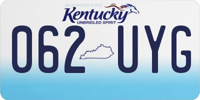 KY license plate 062UYG