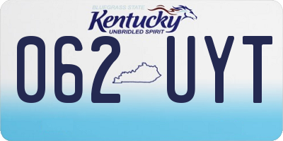 KY license plate 062UYT