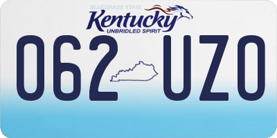 KY license plate 062UZO