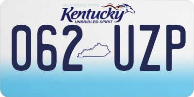 KY license plate 062UZP