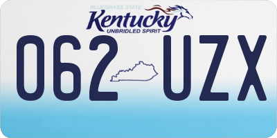 KY license plate 062UZX