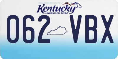 KY license plate 062VBX