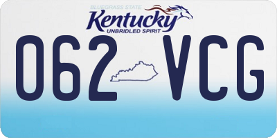 KY license plate 062VCG