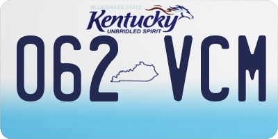 KY license plate 062VCM